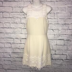 The Impeccable Pig Beige Lace Dress